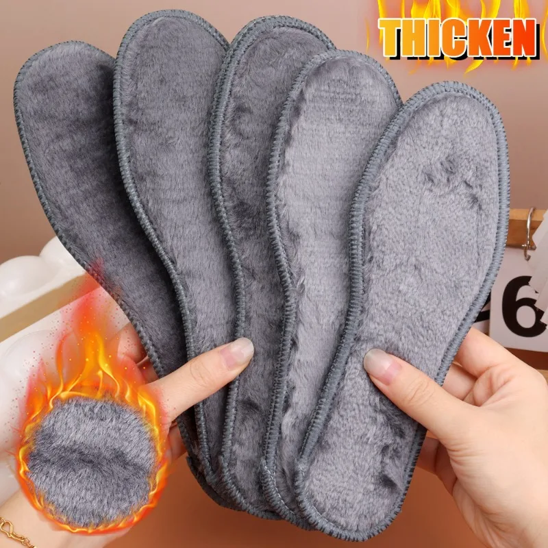 2/4pcs Self Heating Insoles Thermostatic Thermal Insole Faux Rabbit Fur Insole Winter Boots Pad Sole Thermal Insoles Plush Pads