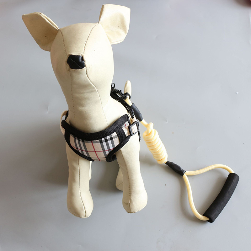 Kleine Hond Harness En Leash Set Ademend Verstelbare Plaid Huisdier Harnas Vest Wandelen Leads Kraag Voor Chihuahua Pug Bulldog