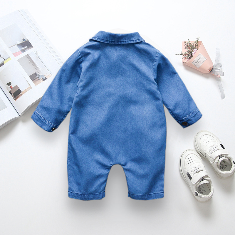 Diimuu Baby Kinderen Jongens Kleding Rompertjes Peuter Kids Overalls Denim Broek Casual Jumpsuits Lange Mouw Mode Broek