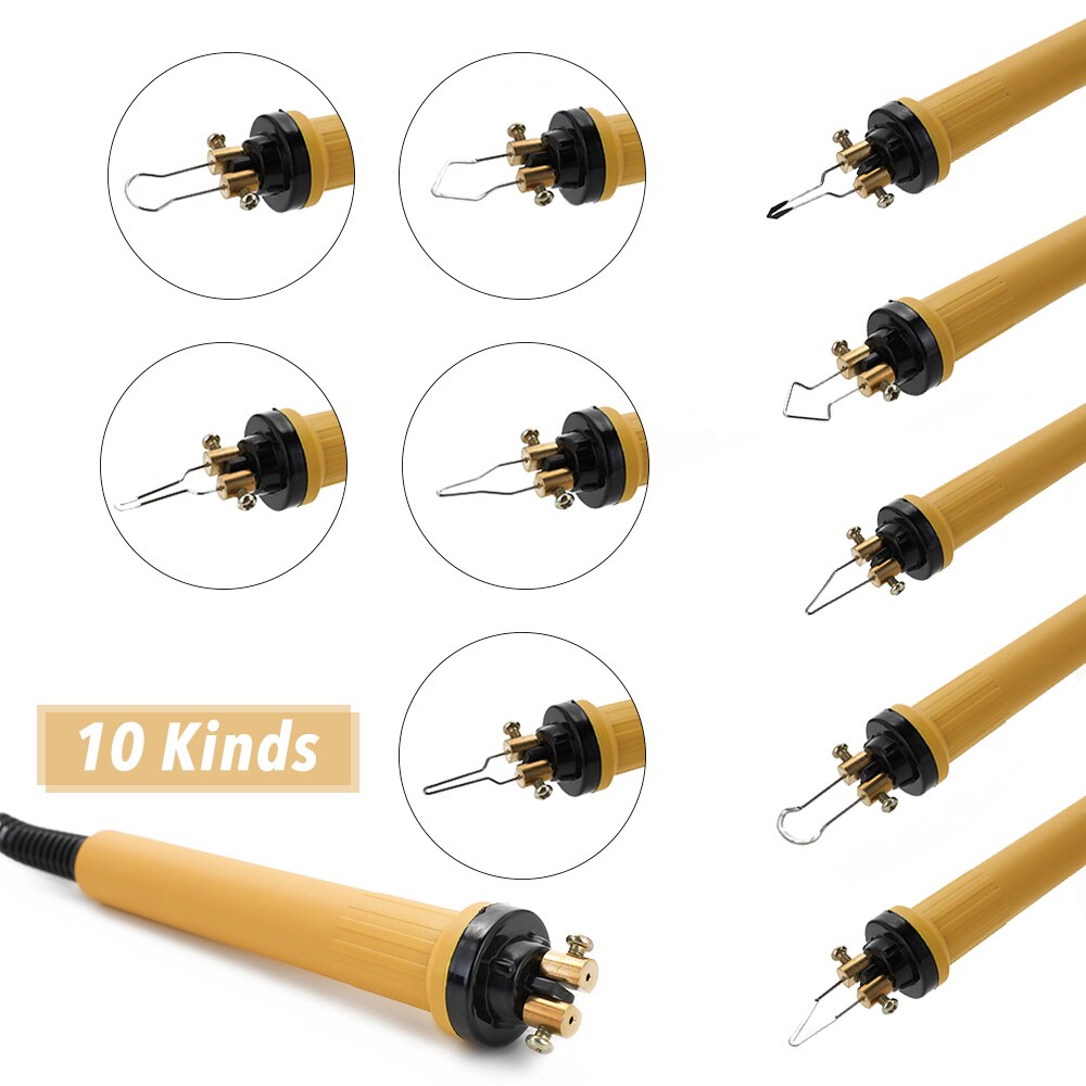 Máquina de pirograbado de calabaza eléctrica con pantalla Digital, herramienta pirográfica de doble orificio, soldador eléctrico, quemador de madera