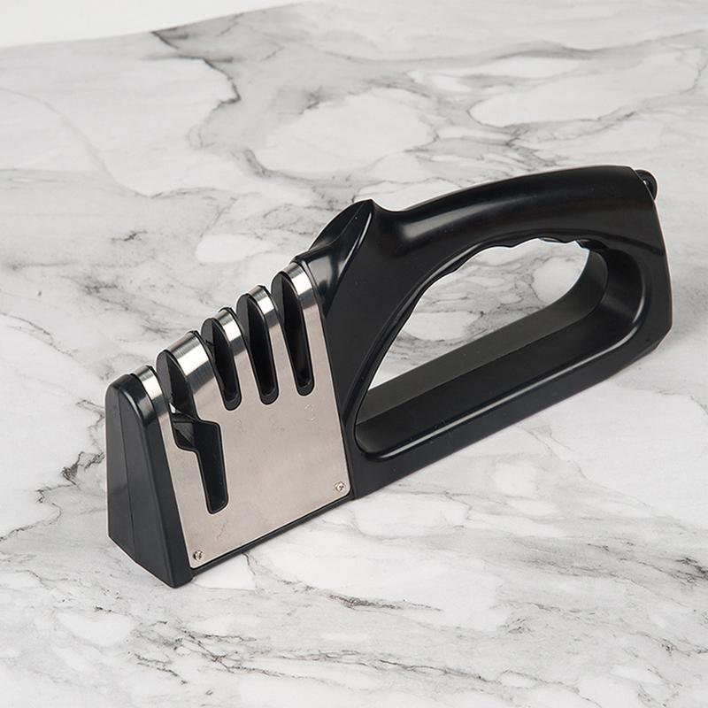 Afilador de cuchillos multifuncional portátil, Base antideslizante, 4 segmentos, accesorios para el hogar