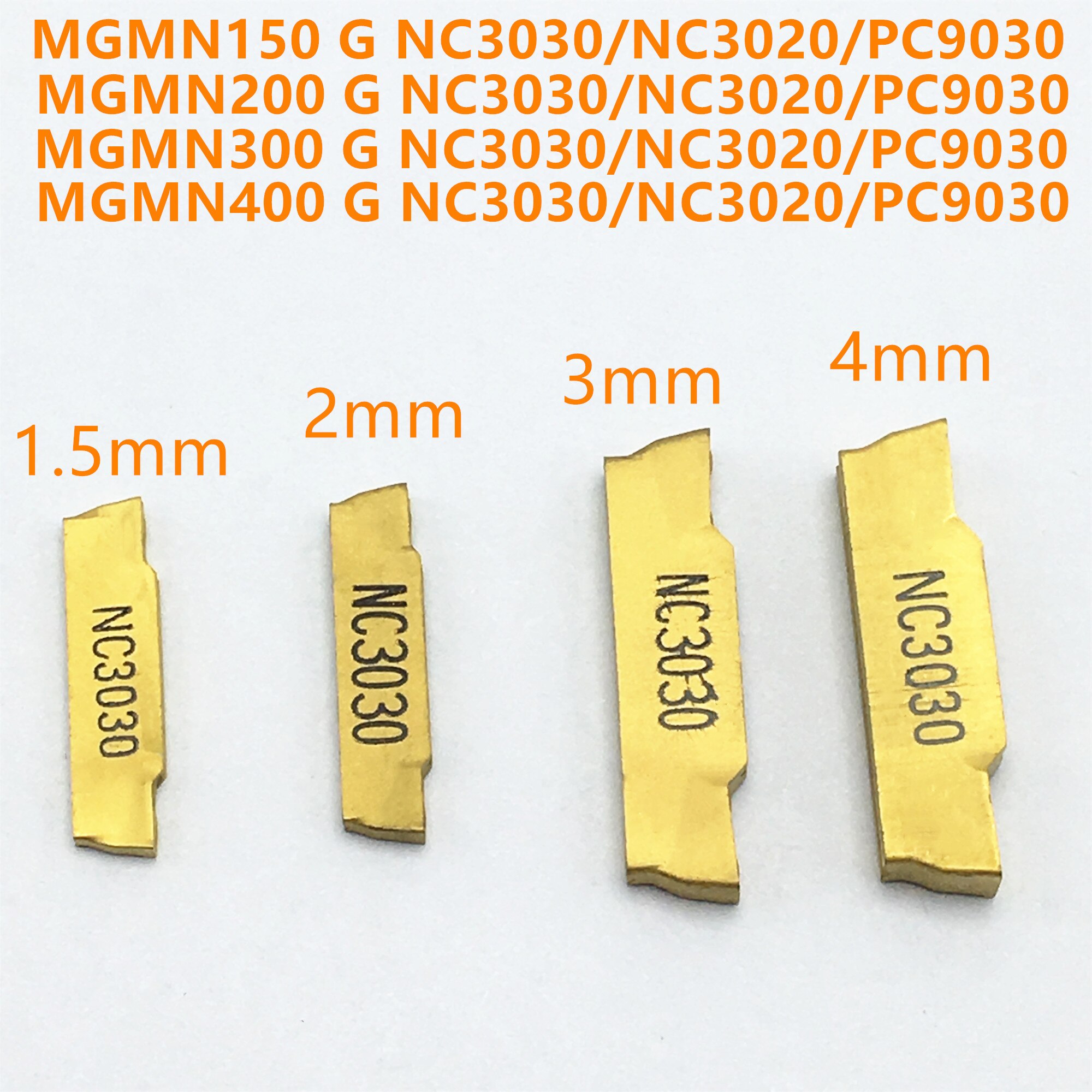 10 stuks sleufgereedschap mgmn 150 mgmn 200 mgmn 300 mgmn 400 nc3020 nc3030 pc9030 sleuf- en snijgereedschap van hardmetaal