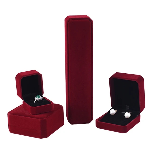 Schmuck Verpackung Box Ring Ohrringe Halskette Anhänger Armband Aufbewahrung Display Box Hochzeit Vorschlag Geschenkbox: Anderes / Silber
