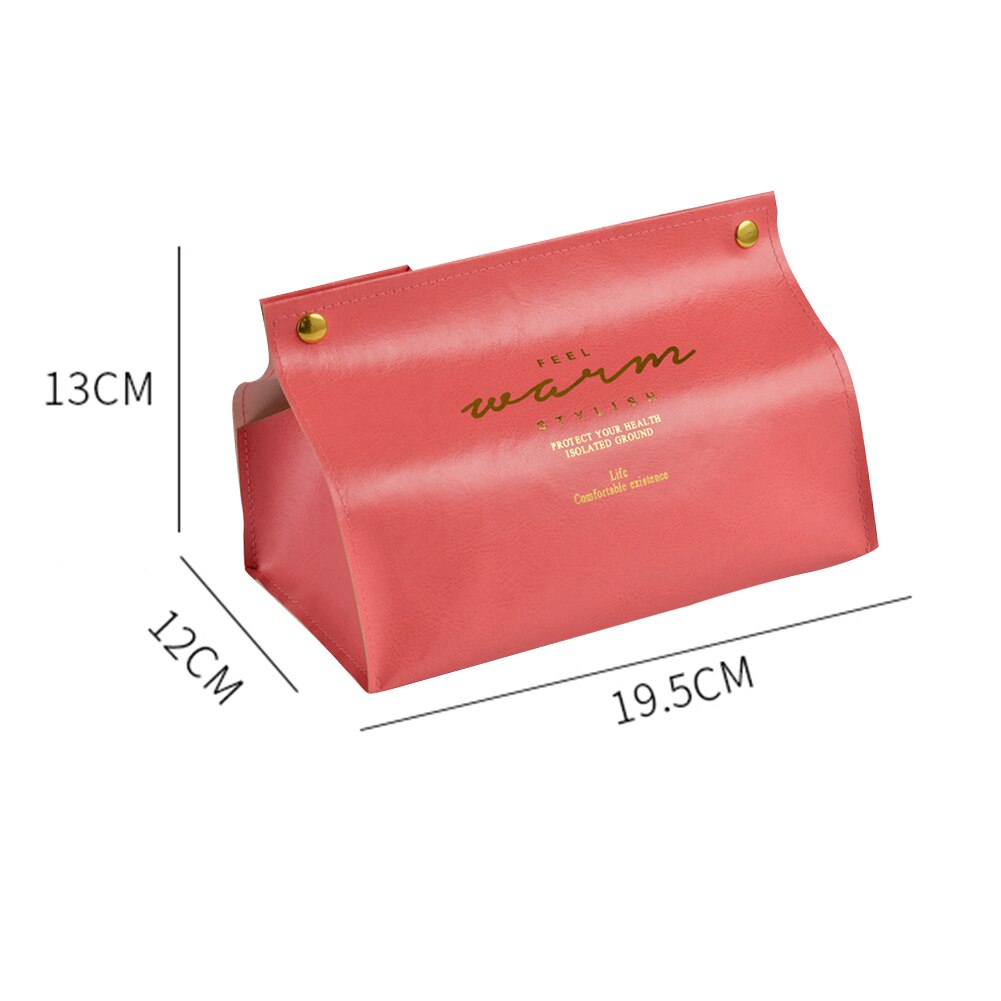 Boîte à mouchoirs en cuir multifonction, pratique, Simple, pour serviettes de bureau, conteneur de stockage Durable: B