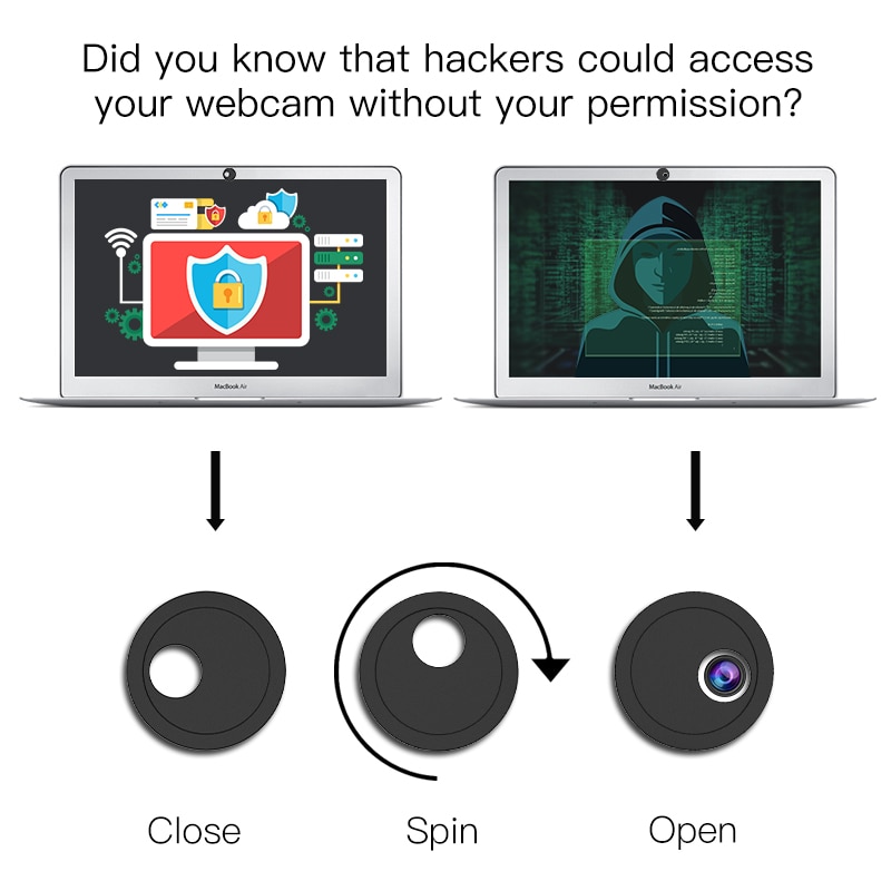 ! ACCEZZ okrągły obrót prywatność kamera internetowa osłona obiektywu dla iPhone X 7 6 8 iPad urządzenia robić telefonów komórkowych ochraniacze