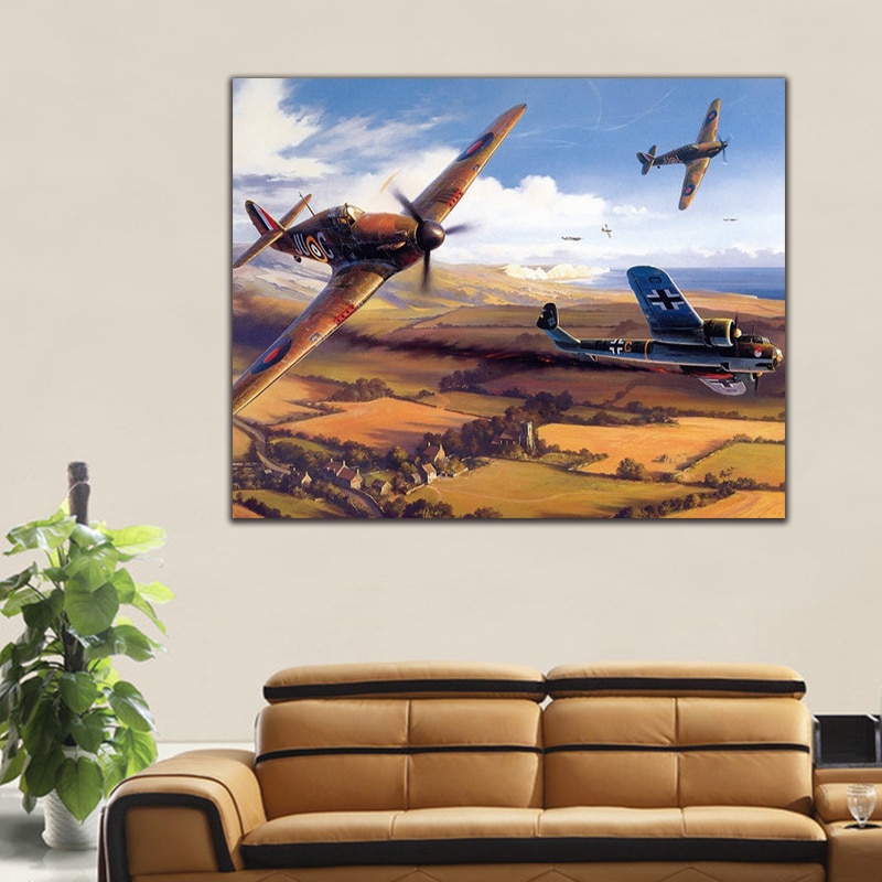 Bricolage colorations photos par numéros avec avion militaire photo dessin Relief peinture par numéros encadré maison
