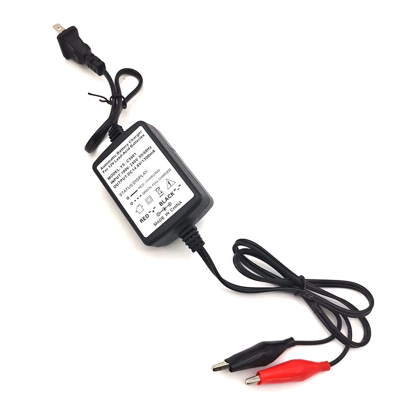 12V 1300mA Autos Truck Battery Trickle Charger Tender Maintainer Tool