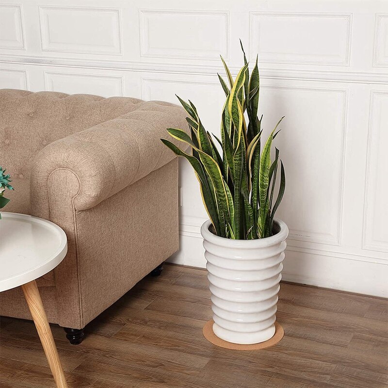 Posavasos de corcho para plantas, tapete de corcho redondo, absorbente, suave para mesa, tabla de corcho para cocina, suministros para manualidades DIY, 12 Uds.