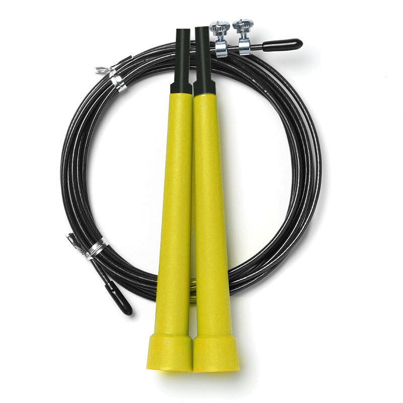 Crossfit Speed Jump Rope corda per saltare professionale per MMA Boxing Fitness salta allenamento allenamento con borsa per il trasporto cavo di ricambio: N1-Yellow