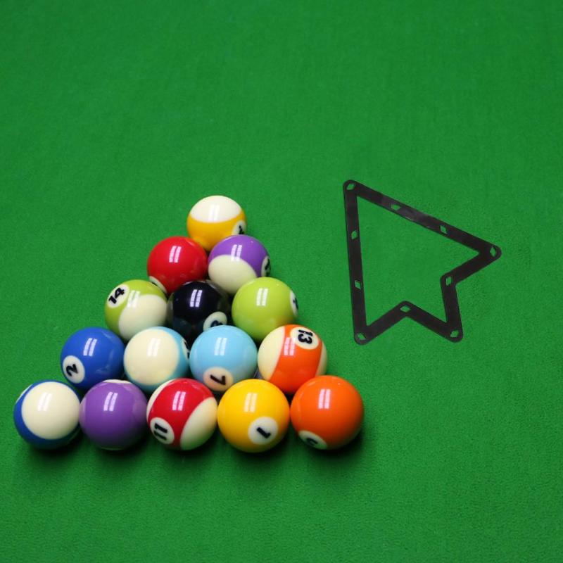 6 unids/pack Bola 9/10 bola de billar triángulo mágico Rack de juego divertido piezas deportes de entretenimiento de