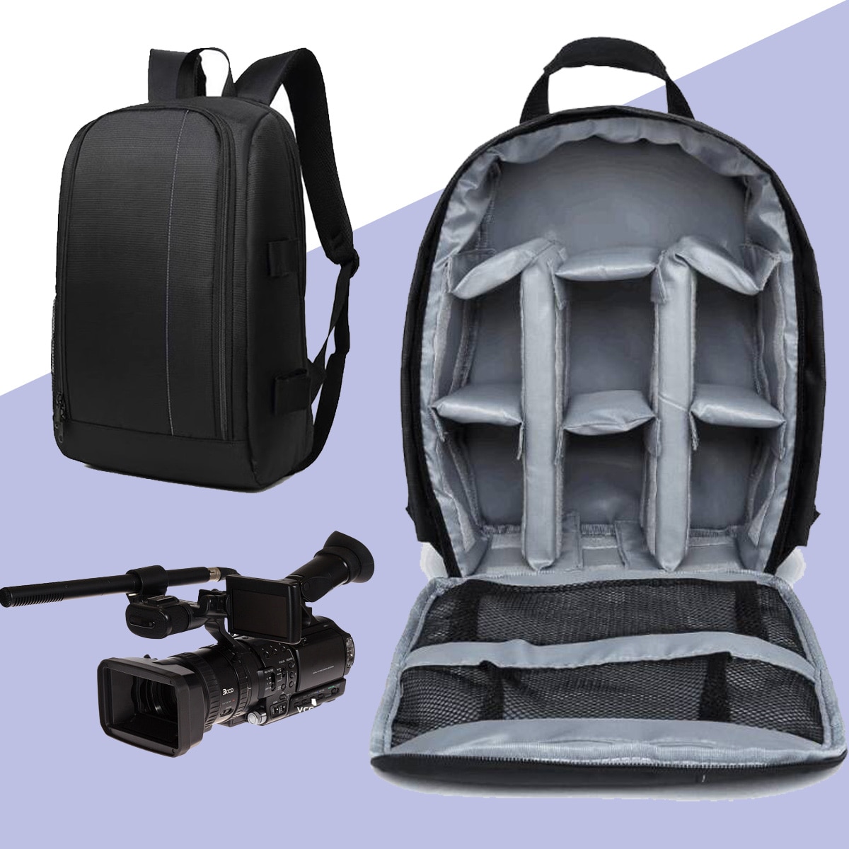 Multi-Functional Camera Bag for Nikon Digital Lens Outdoor Photography Backpack Lightweight Waterproof Fabric Large Capacity