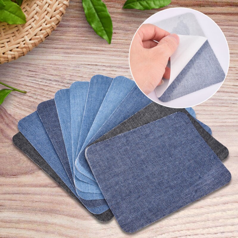 10Pcs Thermal Sticky Iron On Mending Patches Jeans Bag Hat Repair Decor