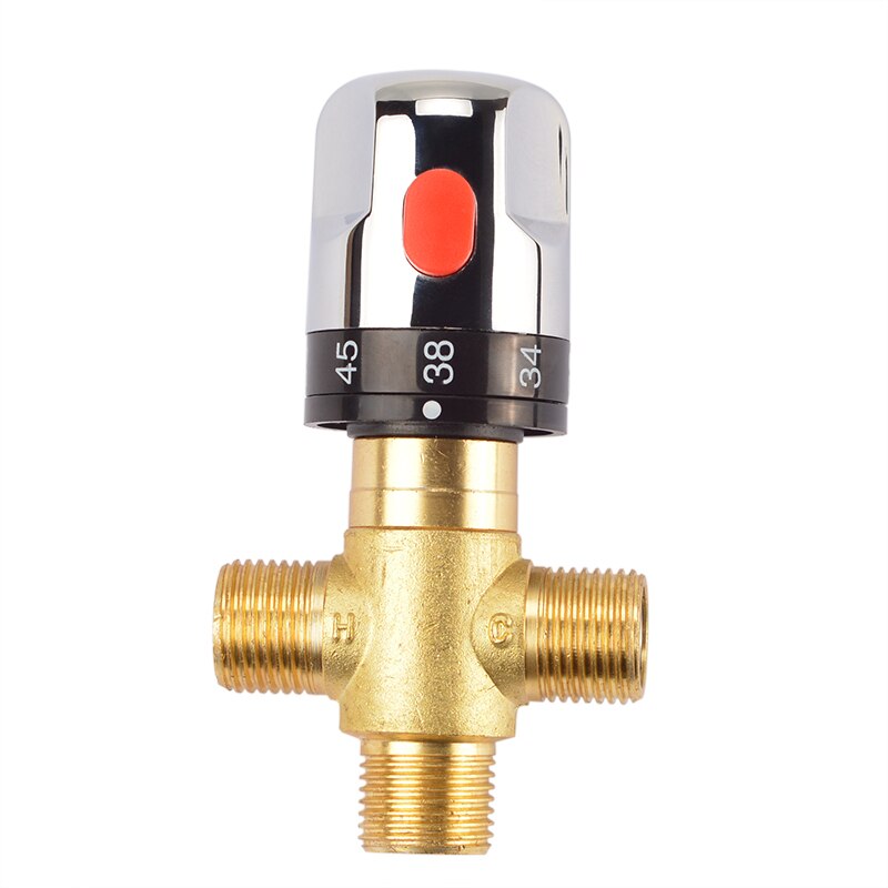 Brass Thermostatic Mixing Valve Bathroom Faucet Temperature Mixer Control Thermostatic Valve Home Improvement Accessories