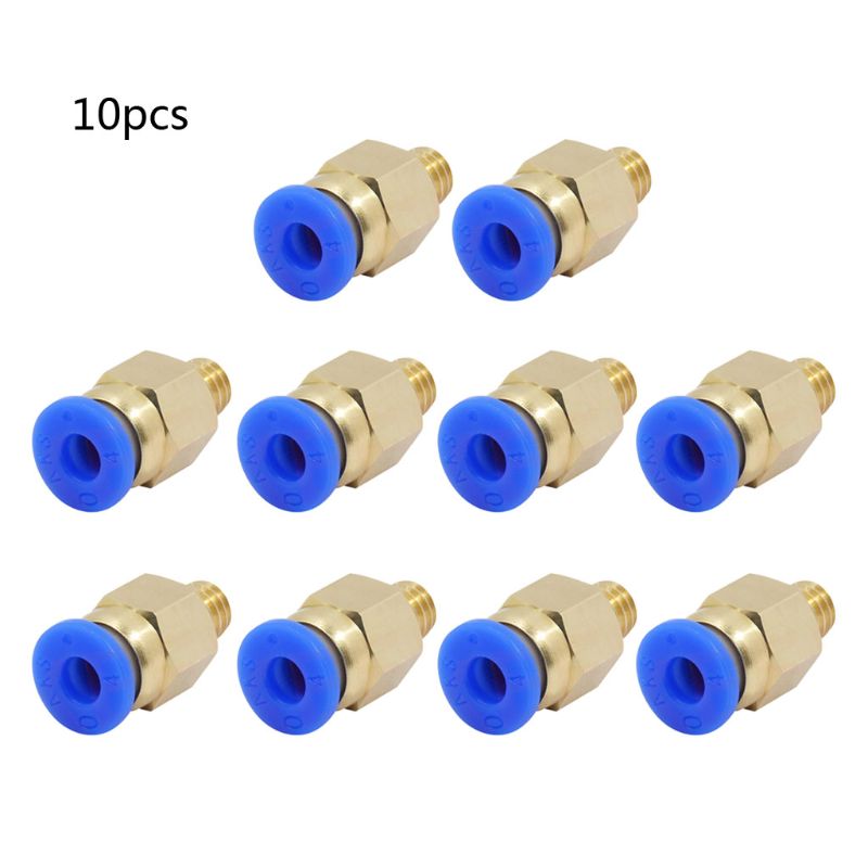 Extrudeuse Bowden pour imprimante 3D, 10 pièces, raccord pneumatique PC4-M10 droit, Push to Connect + 10 pièces PC4-M6 raccord rapide