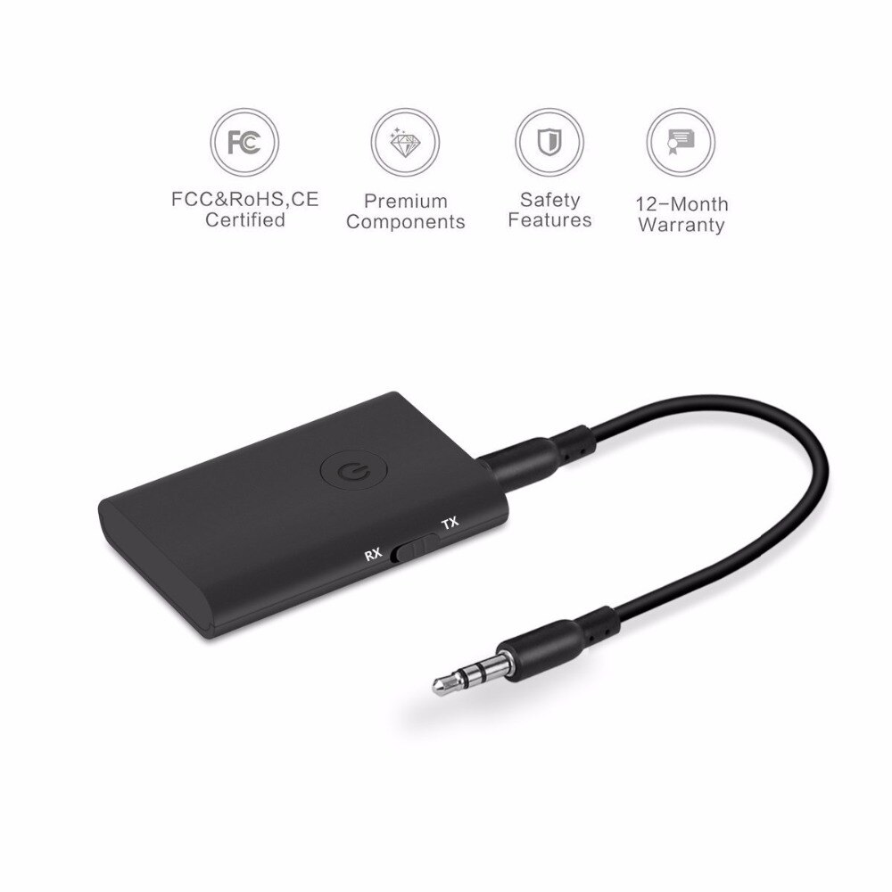 Multipoint Connection Bluetooth 5.0 Aptx low latency Music Transmitter Receiver Mini A2DP Wireless Home Stereo Audio TV Adapter
