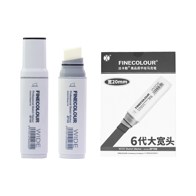 Finecolour 1/2/3Pcs 20mm Wide Markers Alcohol Line Sketching Markers Pen Drawing School Art Supplies