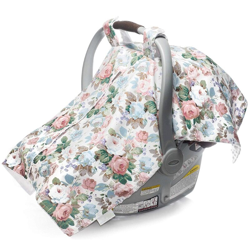 Baby Autostoel Canopy Verpleging Cover Autostoel Luifel Voor Meisjes Of Jongens Mooie Bloemen Patroon