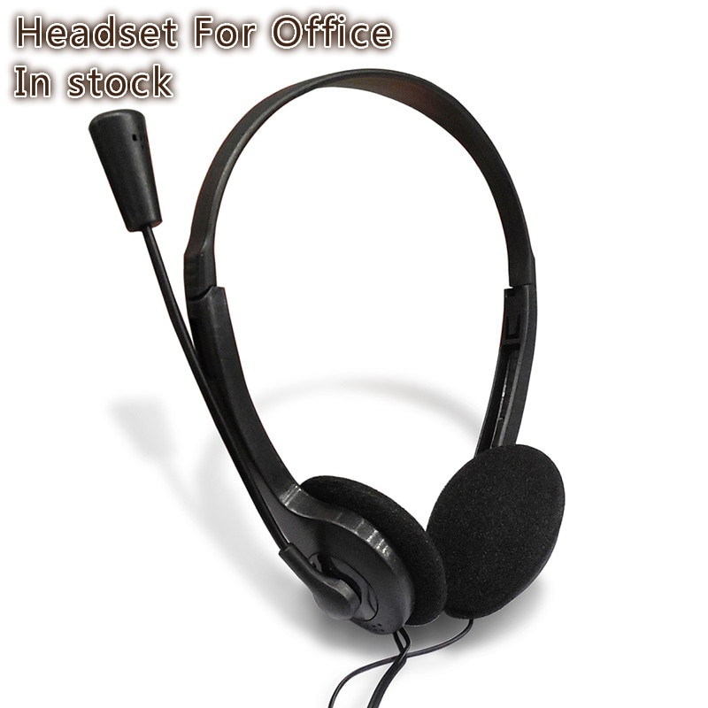 For Call Center Office Customer Service Stereo Noise Reduction Headset With Microphone Adjustable Headband Phone Headset