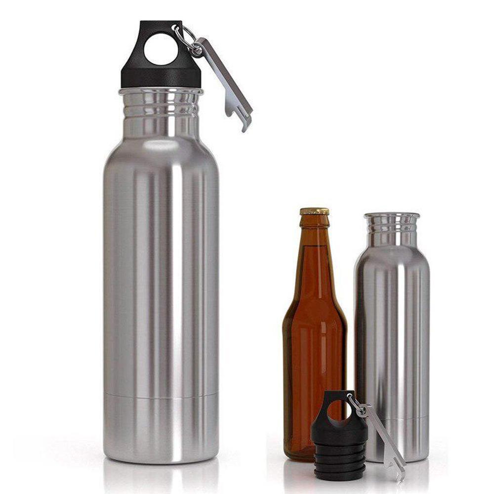 304 Stainless Steel Beer Bottle Holder Cold Insulation Portable Cover Protector Metal Glass Bottle Bottle with Opener I4Z7