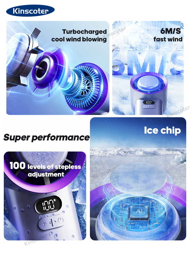 KINSCOTER-ventilador violento Mini Turbo Jet, Motor sin escobillas de generación portátil, ventiladores de conductos de alta velocidad