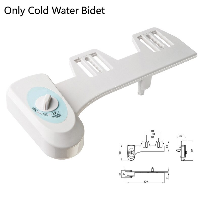 1/2 "Niet-Elektrische Toiletbril Bidet Koud Water Badkamer Moslim Shattaf Wassen Bidet Sproeier Zelfreinigende nozzle