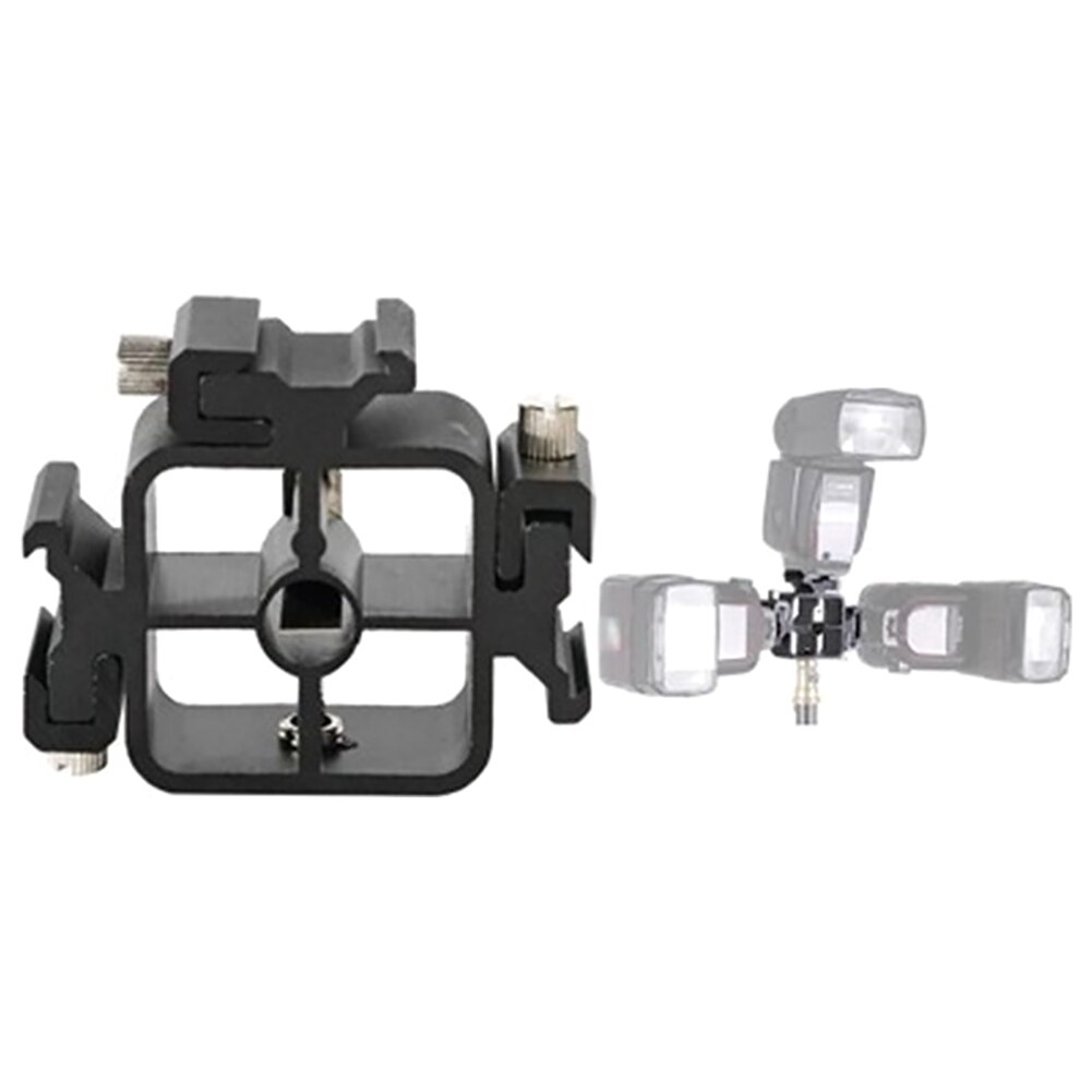 Videozubehör, beleuchtung, audiorecorder, dreifachblitzschuhhalterung aus aluminiumlegierung, tragbar, praktisch, kamerahalterung, mikrofonhalter