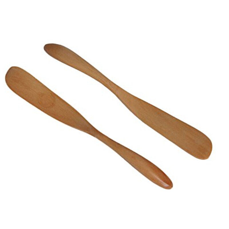 Wooden Butter Knife Cheese Spreader 6.5 Inch, Jam Knife Butter Cake Knife Mask Knife 6 Pieces