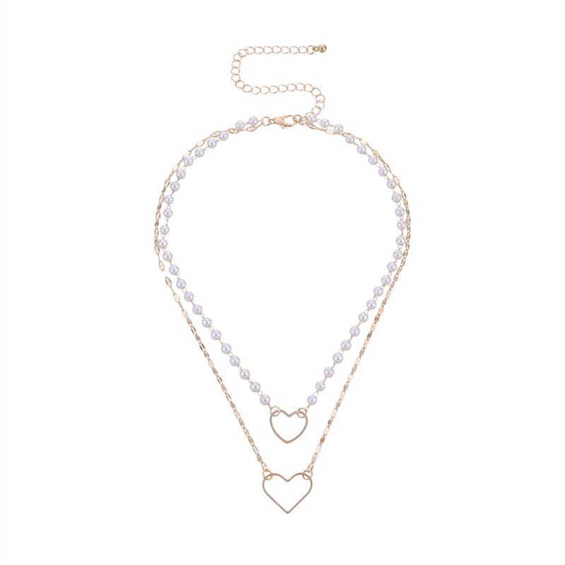Kpop Vintage Harajuku Goth catene a cuore in metallo girocollo collane Grunge per donna Egirl Cosplay accessori estetici gioielli: K
