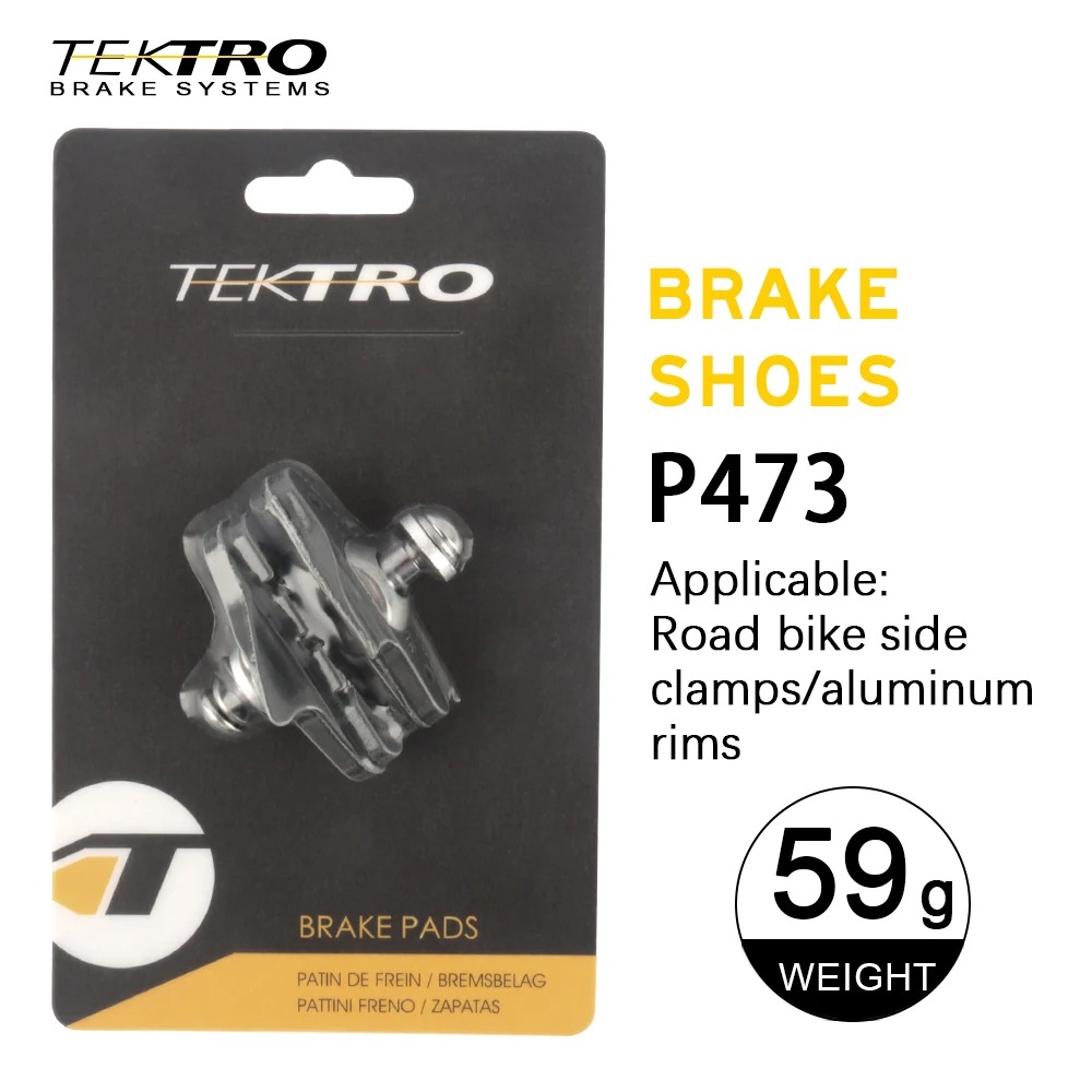 Tektro pastilla de freno de bicicleta de carretera P477 P473 velocidad llanta de bicicleta frenos zapatos para llanta de aleación de aluminio pastillas de freno de bicicleta de ciudad piezas de ciclismo: Rojo