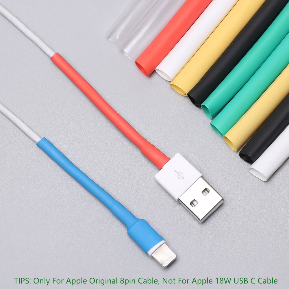 12 Stuks Voor Iphone Kabel Protector Usb Kabel Draad Organisator Winder Krimpkous Mouw Voor Ipad Iphone 5 6 7 8 X Xs Kabel