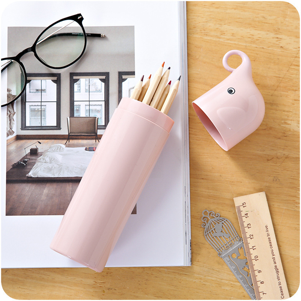 Cute Elephant Portable Toothbrush Storage Box Travel Set Toothpaste Protect Holder Case Traveling Bathroom Tumblers