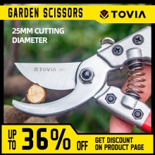 TOVIA 8 Inch Garden Pruning Shear Garden Scissors Bypass Branches Secateurs Pruner Shear Cut Fruit Trees Flower