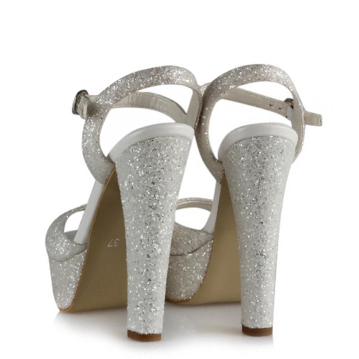 Mst-1027 de cristal blanco para mujer puntiagudos tacones altos zapatos de boda tacones transparentes cristalinos Slingback 35-40