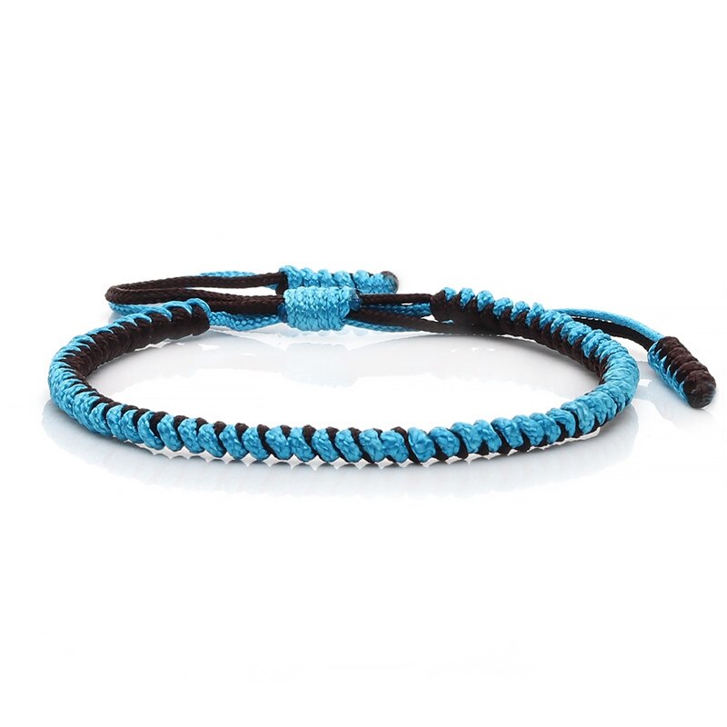 Tibetan Buddhist Adjustable Handmade Braided Bracelets & Bangles Original Knots Lucky Rope Charm Bracelet For Women Men Jewelry: style 14