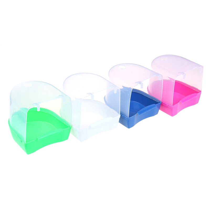 1Pc Plastic Bird Water Bath Box Parrots Parakeet Hanging Birdbath Cage Bathtub Bird Bath Bird Water Bath Tub Pet Bird Bowl
