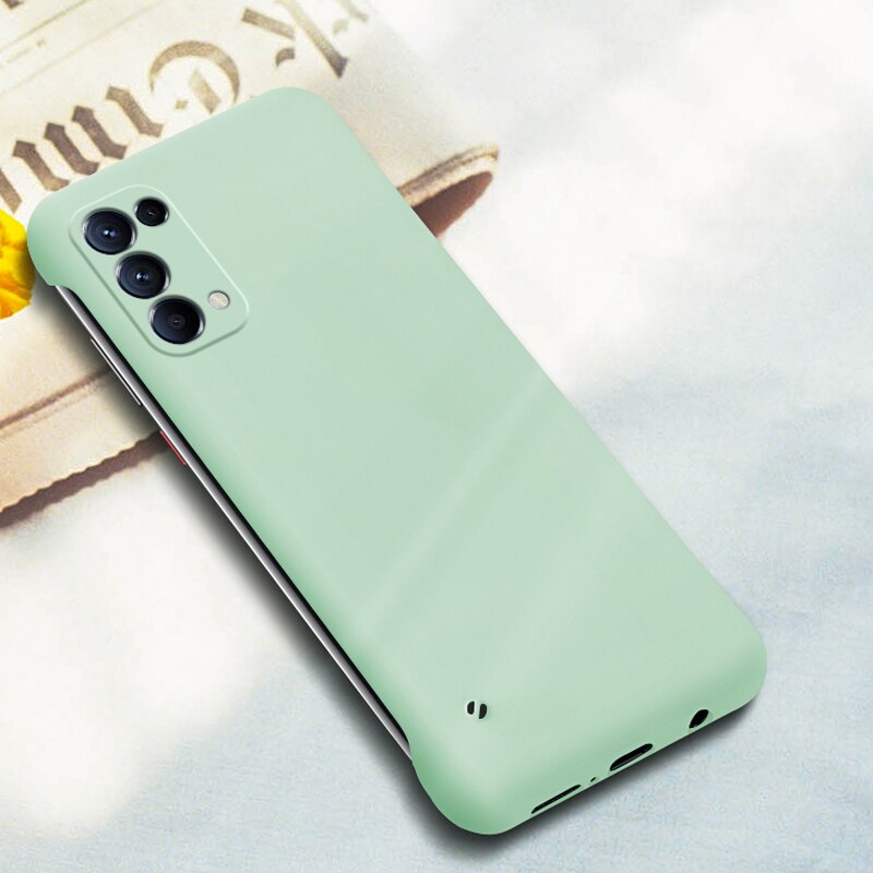 Funda ultradelgada para OPPO Reno 5, carcasa mate sin marco para OPPO ren5, a prueba de golpes: Light Green