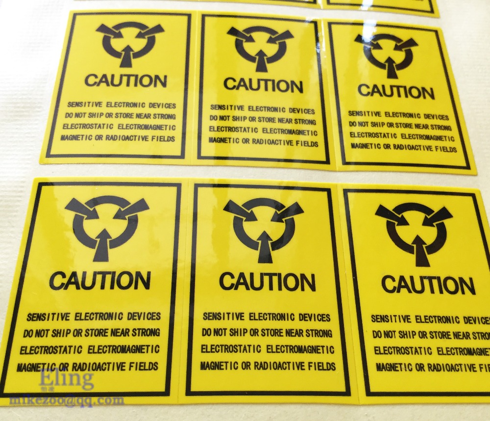 420pcs 27x40mm CAUTION SENSITIVE ELECTRONIC DEVICES Equipment Storage Safety Reminder Handling Warning Label Sticker