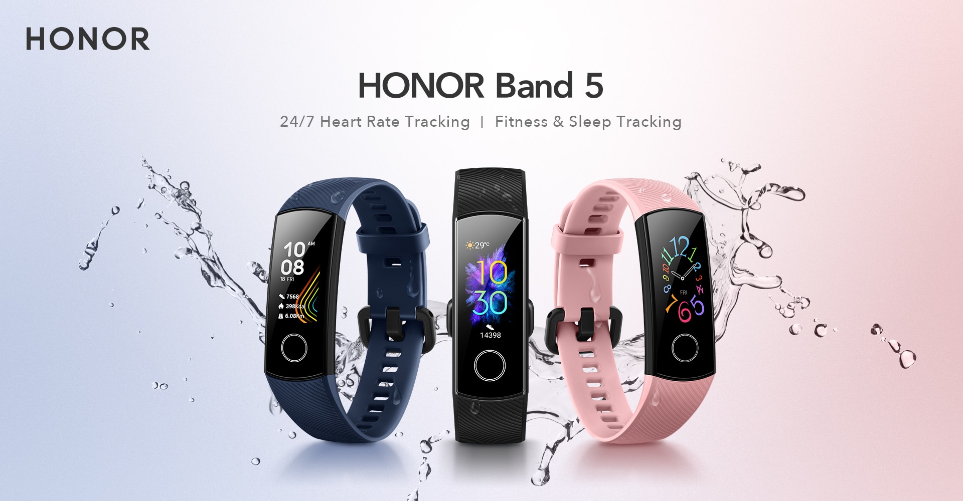 Originele Huawei Honor Band 5 Smart Polsband Oximeter Magic Kleur Touch Screen Zwemmen Beroerte Detecteren Hartslag Slaap Dutje
