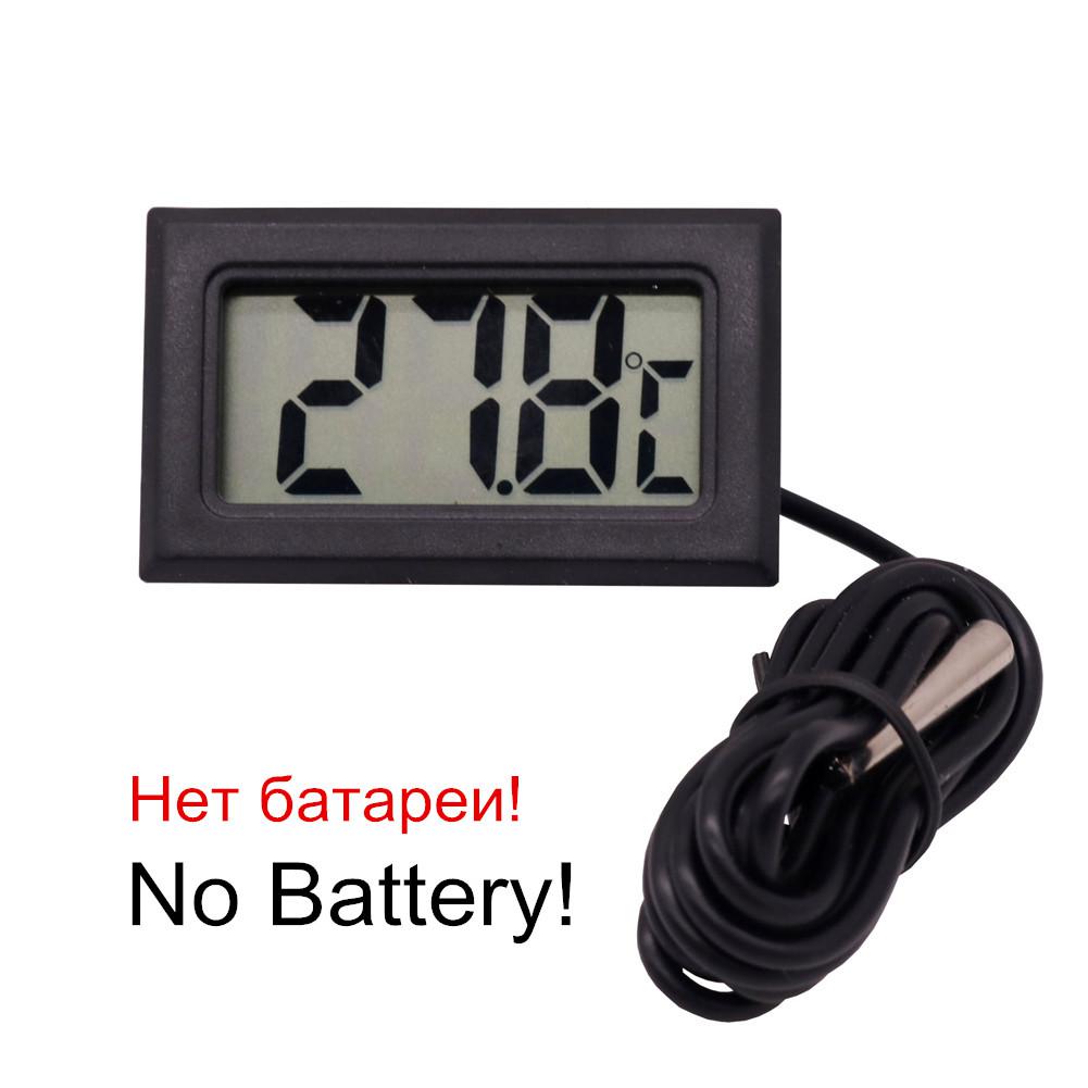 10 stk 1.5v elektronisk digitalt termometer uden batteri minus 50 grader celsius  - 110 grader celsius kæledyrsakvarie: Sort intet batteri