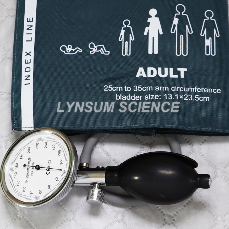 Adult Blood Pressure Monitor BP Cuff Arm Aneroid Sphygmomanometer with Pressure Gauge