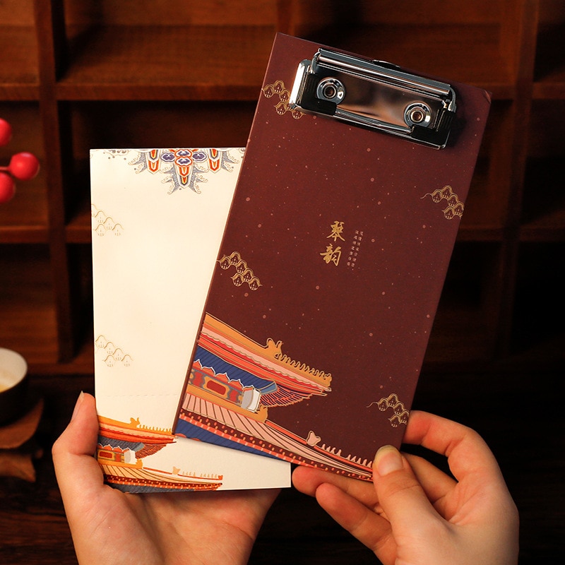 Mini Board Clip Note Clipboard 50pcs Memo Paper Pads Loose-leaf Notebook Writing Notepad Folder School Office Supplies