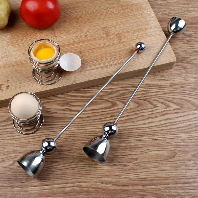 Gekochte Eier deckel Schale Top Cutter Küchen helfer Eier werkzeuge Eier cracker Separator Edelstahl Eier klopfer Öffner