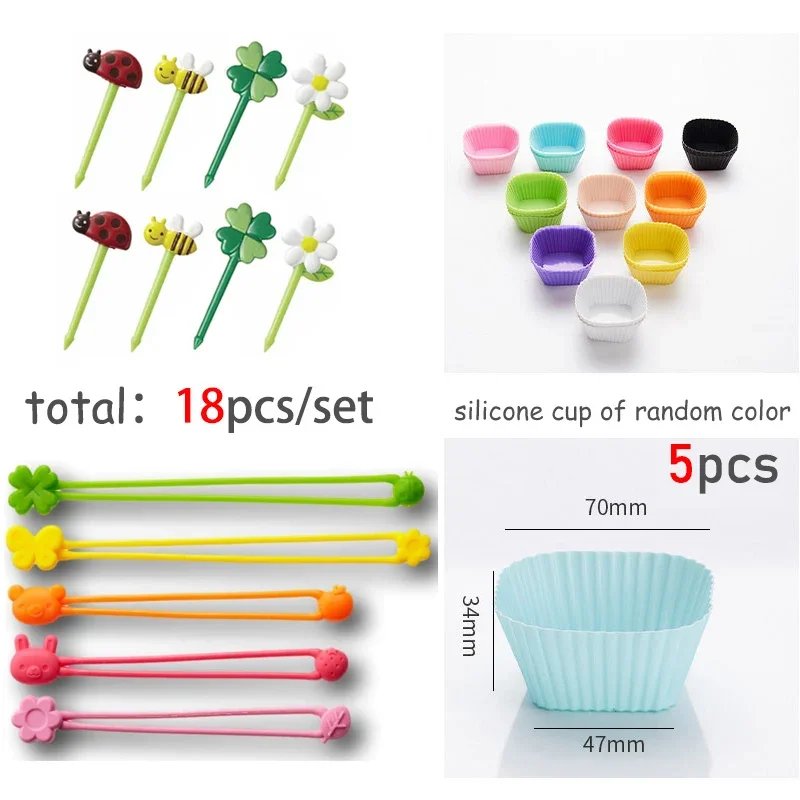 Accesorios para fiambrera Bento, selecciones de frutas y alimentos, tazas de silicona, divisores de fiambrera y bandas de silicona multiusos, estuche para salsa: Amarillo