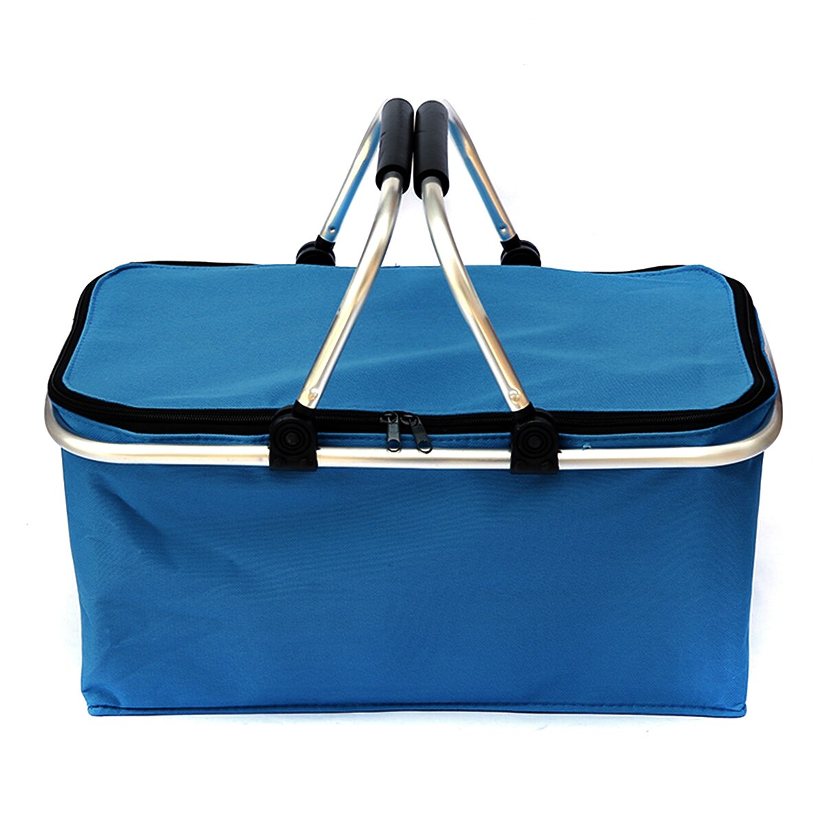 46cm x 28cm x 24cm Vouwen Picknick Camping Geïsoleerde Koeler Mand Opslag Mand Zak Doos outdoor picknick tassen: Blue