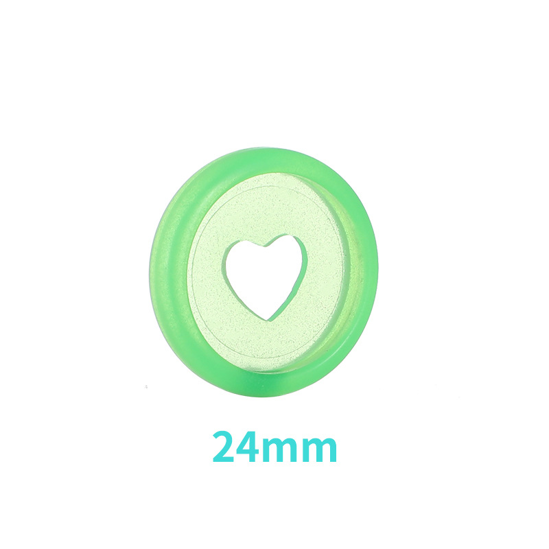 Anillos de encuadernación de plástico, botón de encuadernación de hojas sueltas de amor, Agujero De Seta, bricolaje, botón de encuadernación de anillo de libro de hojas sueltas, 30pcs24mm: Verde