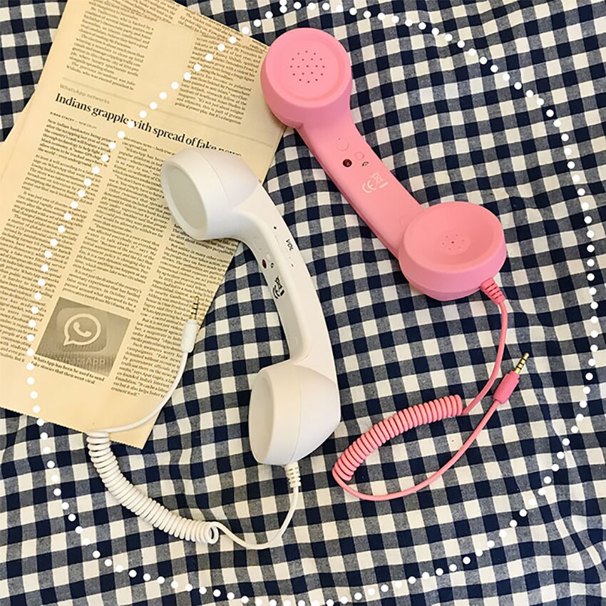 praktisch Hörer, retro Telefonhörer Einstellbarer Lautstärke Empfänger MIC Mikrofon 3,5 MM für Handys, Computer