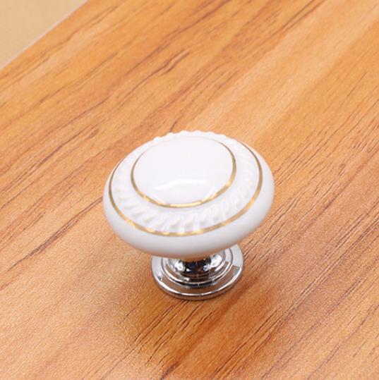 Ceramic Dresser Knob Drawer Pulls Handles Colorful Cabinet Knobs / Kitchen Furniture Hardware Green Red Blue Yellow Black White: C