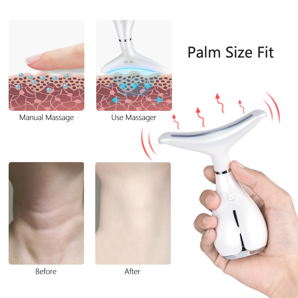 Double Chin Remover LED Photon Therapy Neck Care Device Wrinkle Elimination Machine Face Skin Lifting Tightening Massager