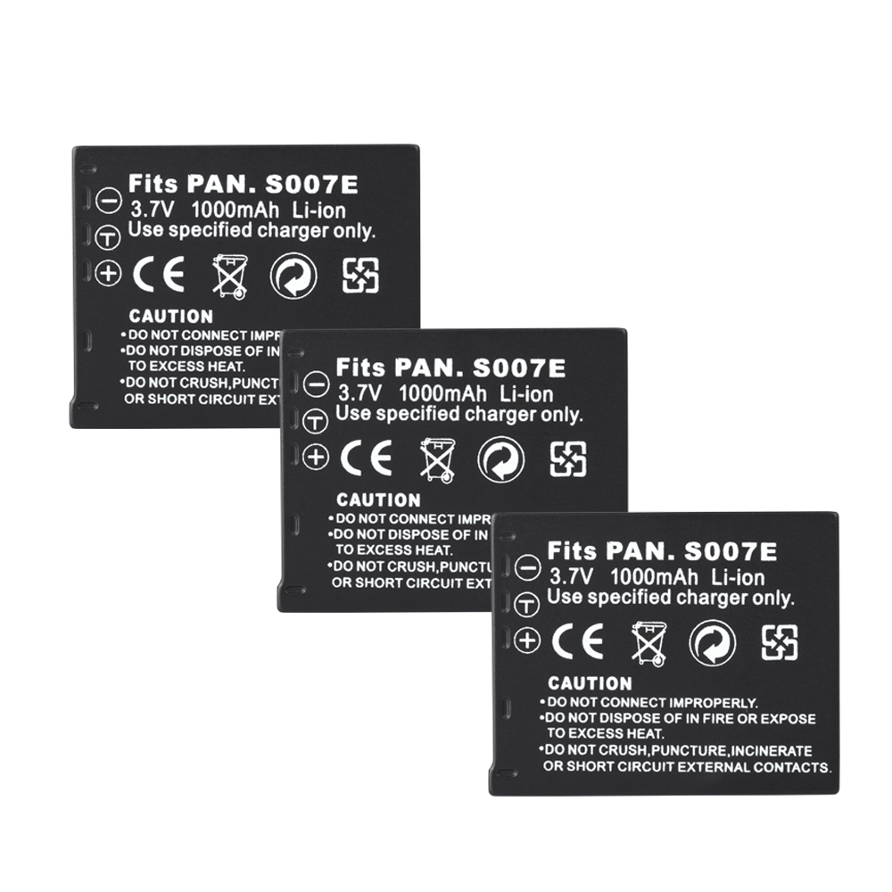 S007E CGAS007 1000mAh bateria do baterii Panasonic Lumix DMC TZ50 TZ15 TZ1 TZ2 TZ3 TZ4 TZ5 DMC-TZ2EB-S kamera Batterie CGA-S007