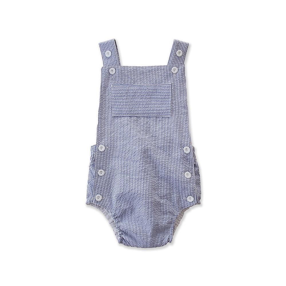 Summer Newborn Toddler Baby Boy Clothes Suspenders Stripe Sleeveless Bodysuit Outfits комбинезон детский #25